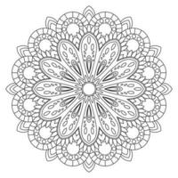 fleur mandala. ancien décoratif éléments. Oriental modèle, vecteur illustration. islam, ottoman motifs. coloration livre page