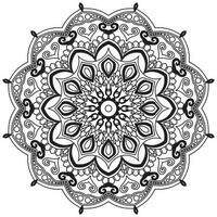 mandala dessin pour coloration noir lignes. blanc Contexte vecteur