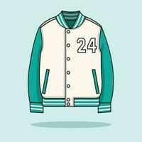 le illustration de vert base-ball veste vecteur