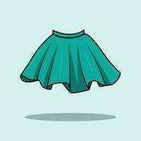 le illustration de vert mini jupe vecteur
