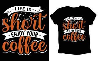 typographie Douane café t chemise conception , motivationnel typographie T-shirt conception, positif citations T-shirt conception, café svg t chemise conception. vecteur