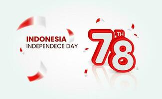 78ème content indonésien indépendance journée. Indonésie indépendance fête bannière conception vecteur