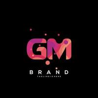 gm initiale logo avec coloré modèle vecteur. vecteur