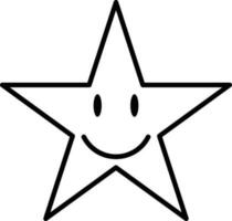 content étoile icône vecteur icône isolé sur blanc Contexte . étoile avec sourire visage