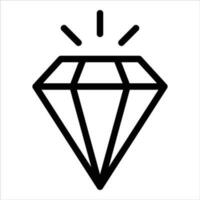 diamant dans plat conception style vecteur