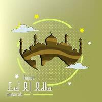 eid adha mubarak salutation islamique illustration Contexte vecteur conception