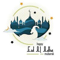 eid adha mubarak salutation islamique illustration Contexte vecteur conception