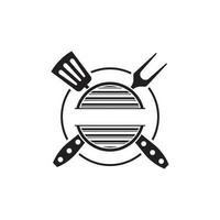 barbecue gril logo vecteur