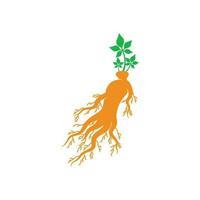 vecteur de logo de ginseng