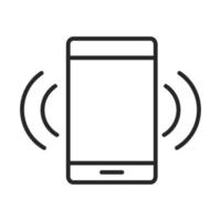 icône de style de ligne de dispositif de technologie électronique internet connexion téléphone mobile ou smartphone vecteur