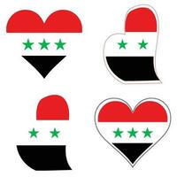 drapeau de Syrie, officiel couleurs, correct dimensions. vecteur illustration