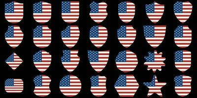 américain drapeau plat vecteur logo icône. Facile vecteur bouton drapeau de le uni États de Amérique. Etats-Unis drapeau. Etats-Unis drapeau paquet conception.