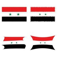 drapeau de Syrie, officiel couleurs, correct dimensions. vecteur illustration