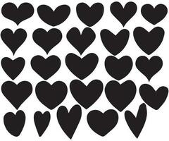 cœurs icône vecteur paquet collection, l'amour symbole vecteur, cœur vecteur icône, la Saint-Valentin journée signe, linéaire icône