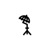 parapluie supporter icône vecteur illustration. parapluie supporter icône linéaire conception.