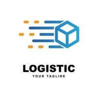 la logistique entreprise logo vecteur avec slogan modèle