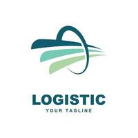 la logistique entreprise logo vecteur avec slogan modèle
