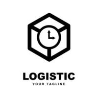 la logistique entreprise logo vecteur avec slogan modèle