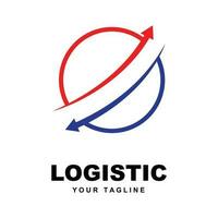 la logistique entreprise logo vecteur avec slogan modèle