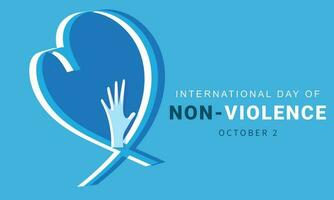 international journée de non violence. arrière-plan, bannière, carte, affiche, modèle. vecteur illustration.