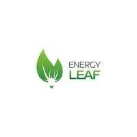Naturel logo conception, bio feuille énergie électrique logo icône vecteur modèle