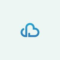 nuage l'amour logo modèle conception vecteur. nuage forme forme par l'amour icône vecteur