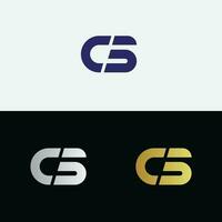 cs sc lettre logo conception modèle. Créatif moderne des lettres vecteur icône logo illustration.