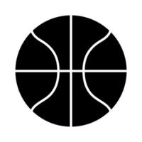 jeu de basket ball équipement loisirs sport silhouette style icône vecteur