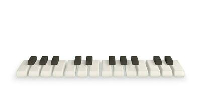 3d réaliste piano clés. musical instrument clavier. vecteur illustration