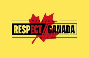 le respect Canada jour, Contexte modèle vacances concept vecteur