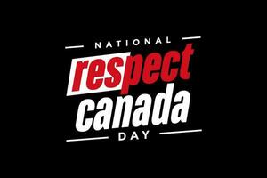 le respect Canada jour, Contexte modèle vacances concept vecteur