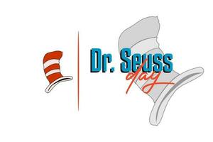 dr. seuss jour, content anniversaire Dr. Seuss vecteur
