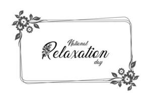 nationale relaxation jour, Contexte modèle vacances concept vecteur