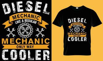 diesel mécanicien T-shirt conception. mécanique ingénierie t chemise. mécanique T-shirt conception. diesel mechine comme une ordinaire mechine seulement façon glacière T-shirt conception. mécanique T-shirt conception vecteur