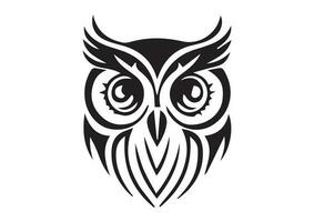 hibou visage vecteur