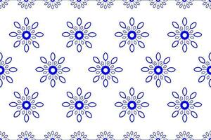 sans couture floral bleu rayures sur blanc Contexte. vecteur