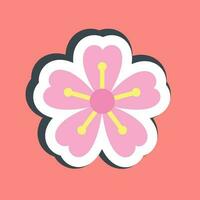 autocollant Sakura prune fleurir. Japon éléments. bien pour impressions, affiches, logo, publicité, infographies, etc.ogo, publicité, infographies, etc. vecteur