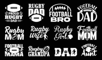 le rugby t chemise conception empaqueter, vecteur américain Football t chemise conception, le rugby chemise, américain Football typographie t chemise conception collection