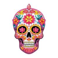 mexicain crâne couleurs ornement dia de muertos illustration vecteur