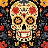 main tiré dia de muertos modèle Contexte vecteur