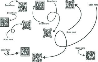 collection de vecteur modèles pour balayage qr code Paiements