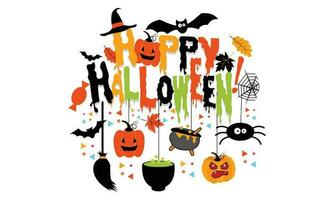 content Halloween artisanat gnome conception, la magie clipart Halloween illustration vecteur