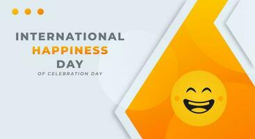 international journée de bonheur fête vecteur conception illustration pour arrière-plan, affiche, bannière, publicité, salutation carte