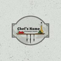 chef logo, classique chef logo vecteur