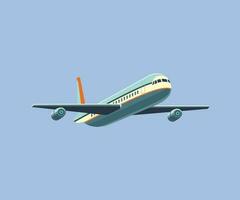 avion en voyageant dans plat style vecteur illustration