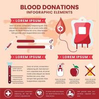 infographie sur le don de sang vecteur