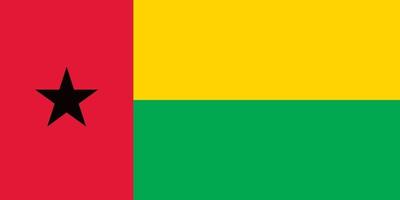 drapeau de la guinée bissau officiellement vecteur