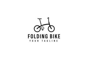 pliant bicyclette logo vecteur icône illustration