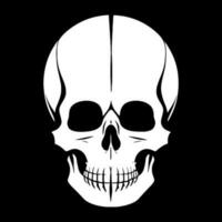 crâne des os squelette logo Facile noir tatouage pirate vecteur