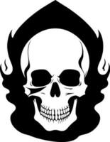 crâne des os squelette logo Facile noir tatouage pirate vecteur